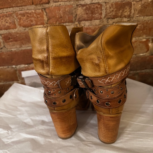 Freebird Blain Leather Boots Designer Luxury Belted Buckle Detail Handmade - Picture 3 of 5